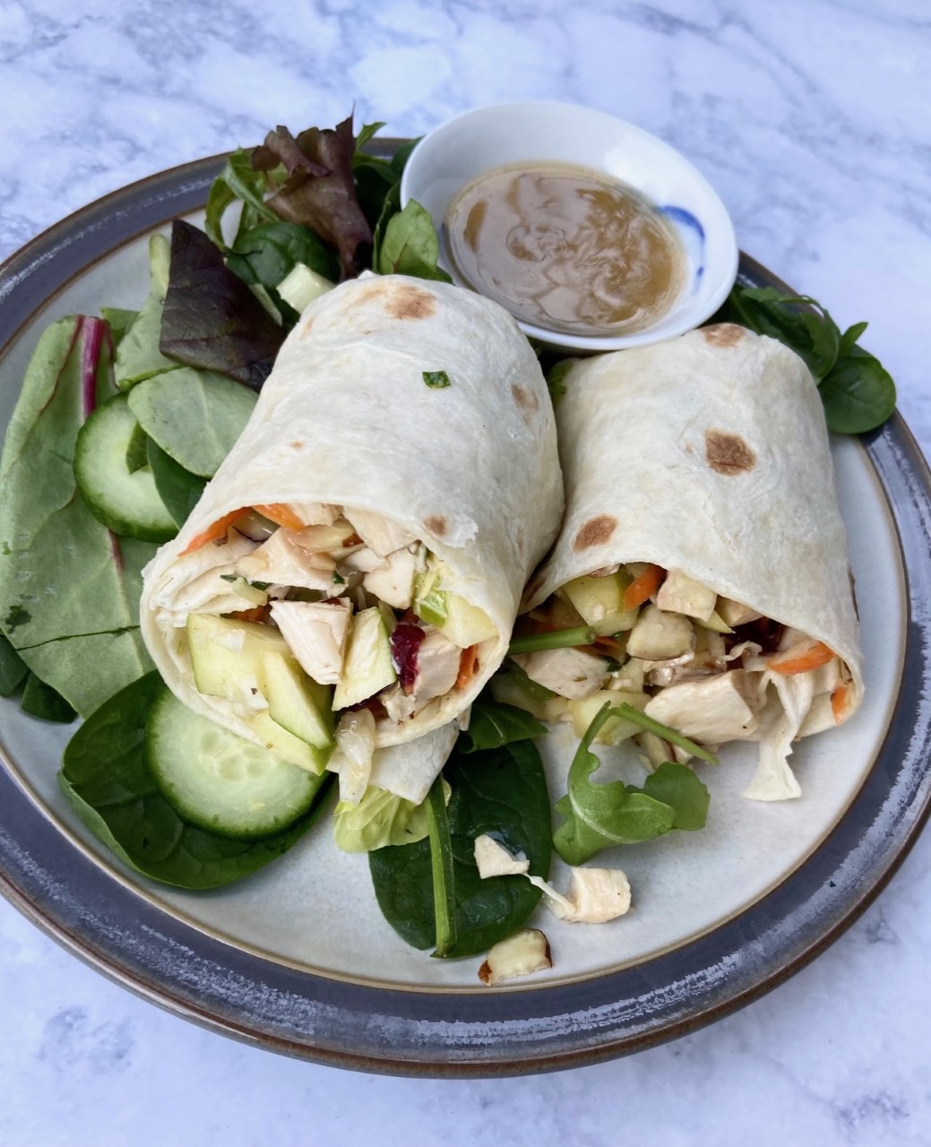 Chicken and harvest apple wraps